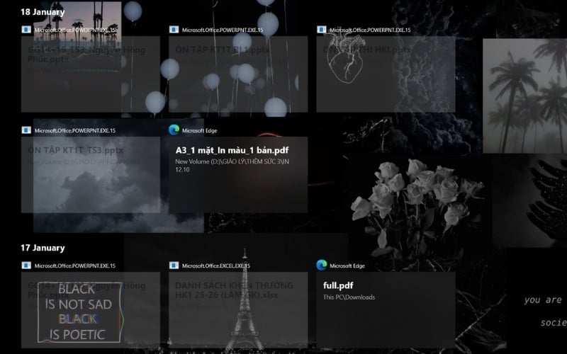 Cách sử dụng tính năng Timeline trong giao diện Task View