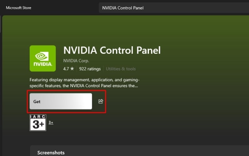 Nhấn vào nút Get và chờ quá trình tải về và cài đặt tự động hoàn tất