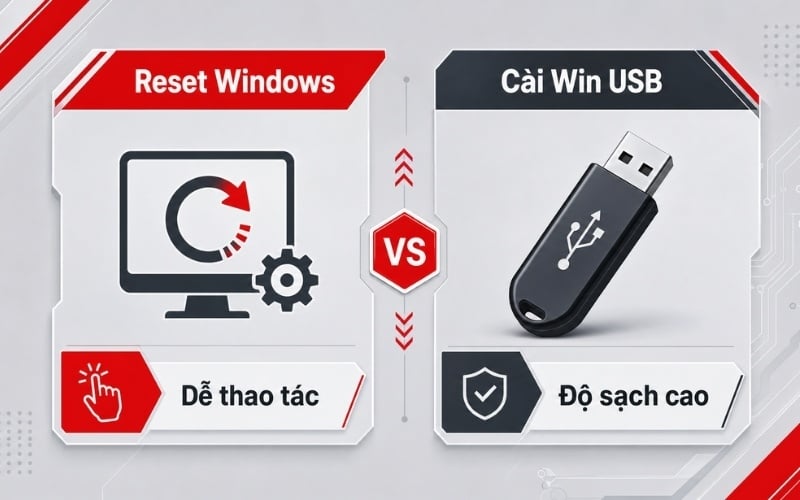 Reset Windows dễ thực hiện hơn cài lại Win bằng USB Boot