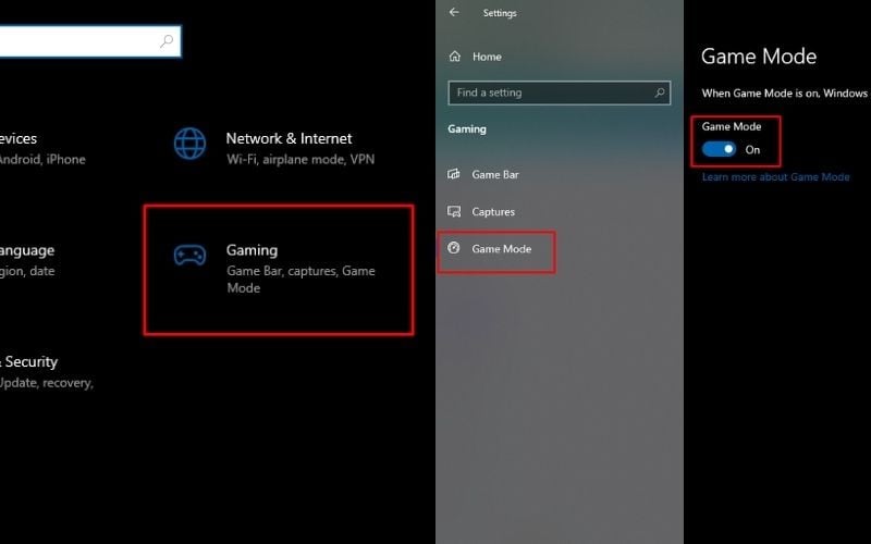 Kích hoạt chế độ Windows Game Mode
