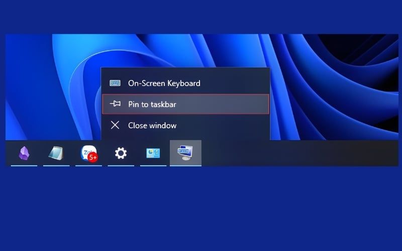 Ghim bàn phím ảo vào thanh Taskbar để tiện mở nhanh lần sau