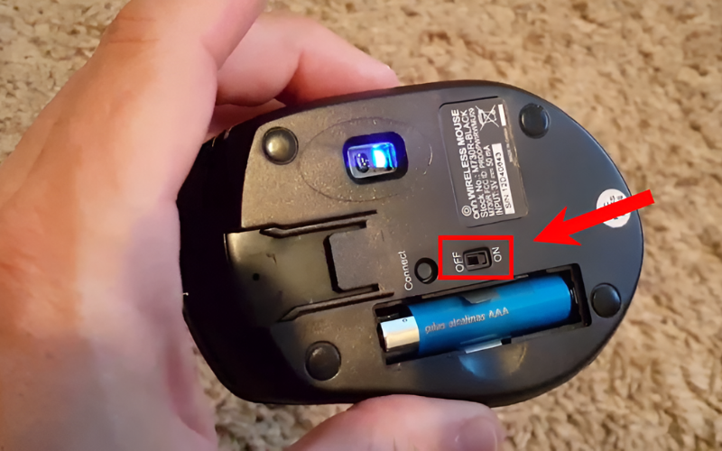 Đảm bảo cần gạt đã ở vị trí On