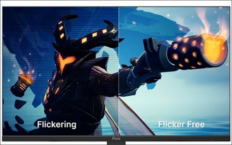 Nếu hình ảnh ổn định và không có sọc, màn hình của bạn có công nghệ Flicker Free