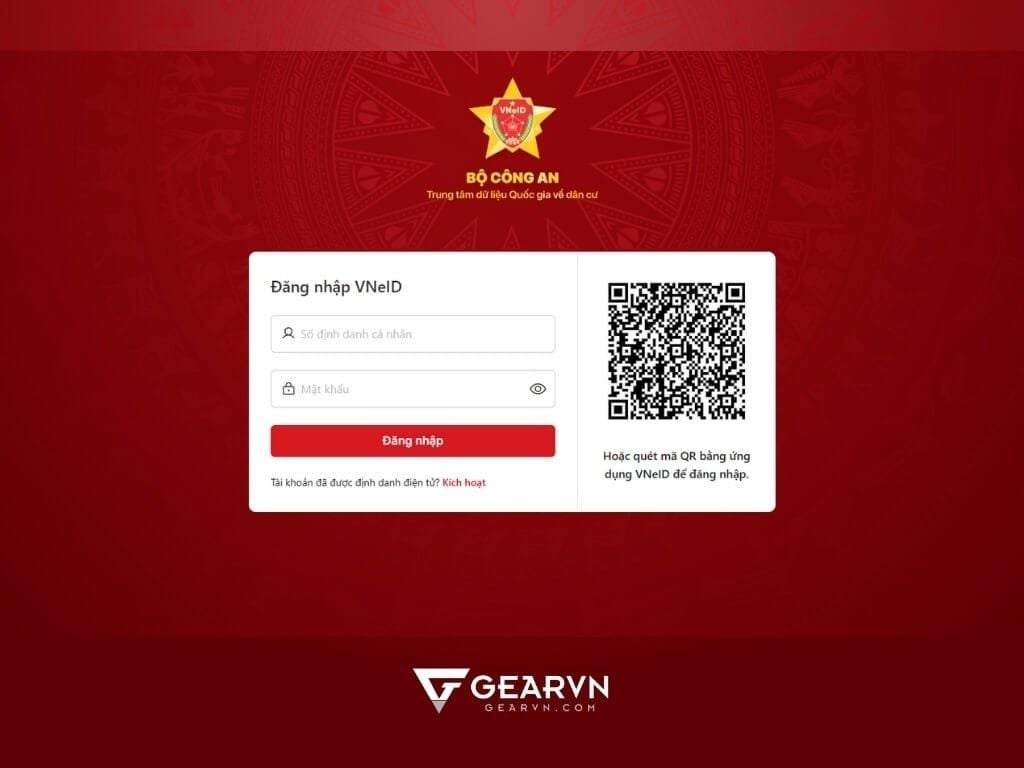 Hướng dẫn chi tiết các bước đăng nhập VNeID trên web bằng máy tính - GEARVN
