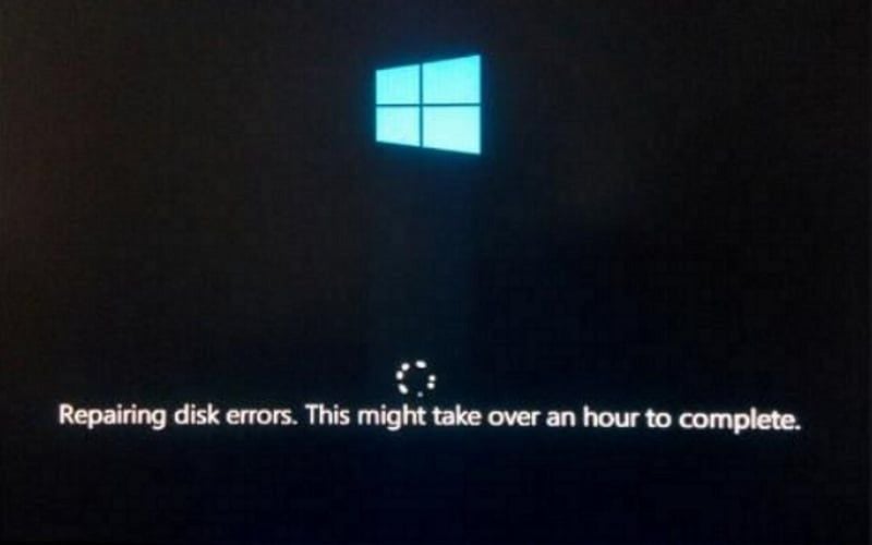 Hệ thống yêu cầu sửa lỗi ổ đĩa là dấu hiệu SSD của bạn bị hỏng