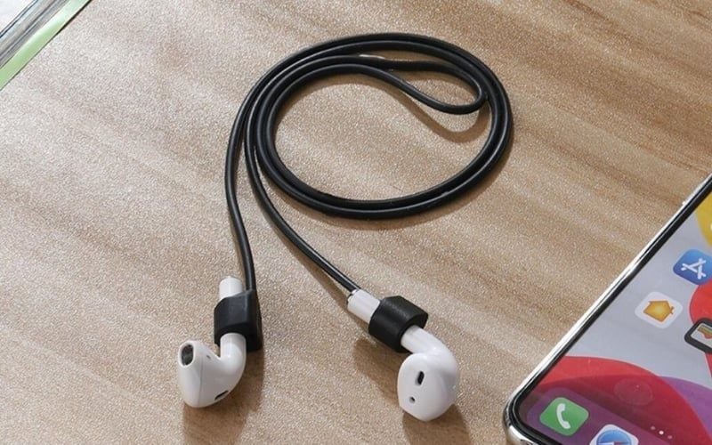 Trang bị phụ kiện dây nối quàng qua cổ cho tai nghe TWS
