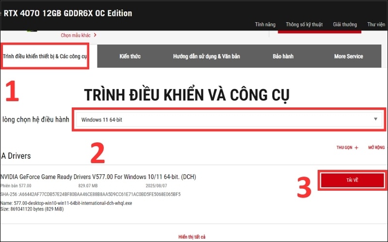 Tải trực tiếp từ trang web hỗ trợ của ASUS
