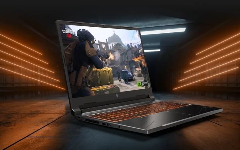 Màn 16:10 rộng rãi, 100% sRGB chuẩn màu, phù hợp thiết kế và chơi game tốc độ cao