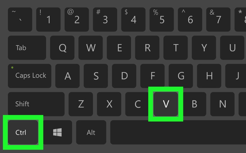 Sử dụng tổ hợp phím Ctrl + V để lưu ảnh sau khi chụp màn hình