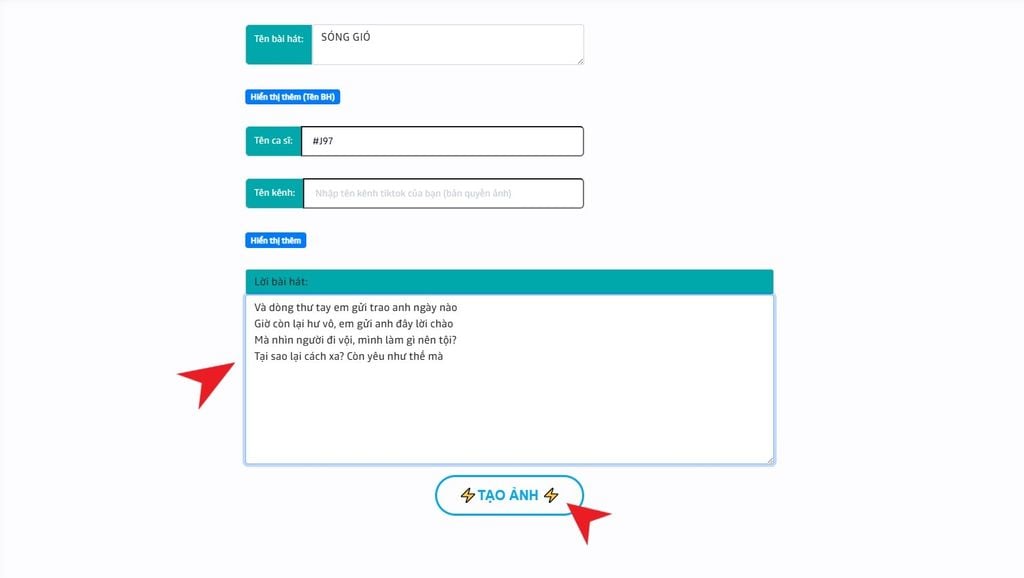 Cách tạo lyric 2 ảnh trên TikTok bằng web - GEARVN