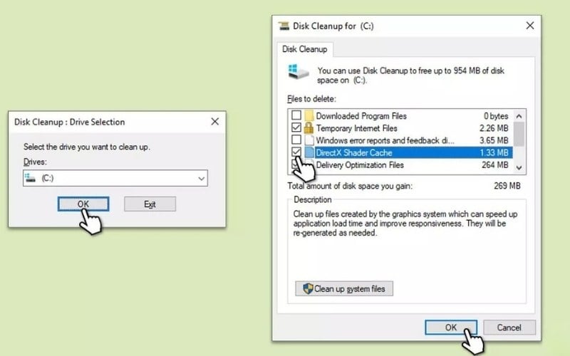 Xóa bộ nhớ đệm Shader Cache