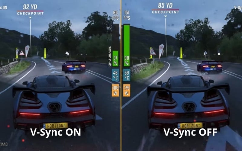 V-Sync khắc phục hiện tượng xé hình hiệu quả trên hầu hết mọi loại màn hình