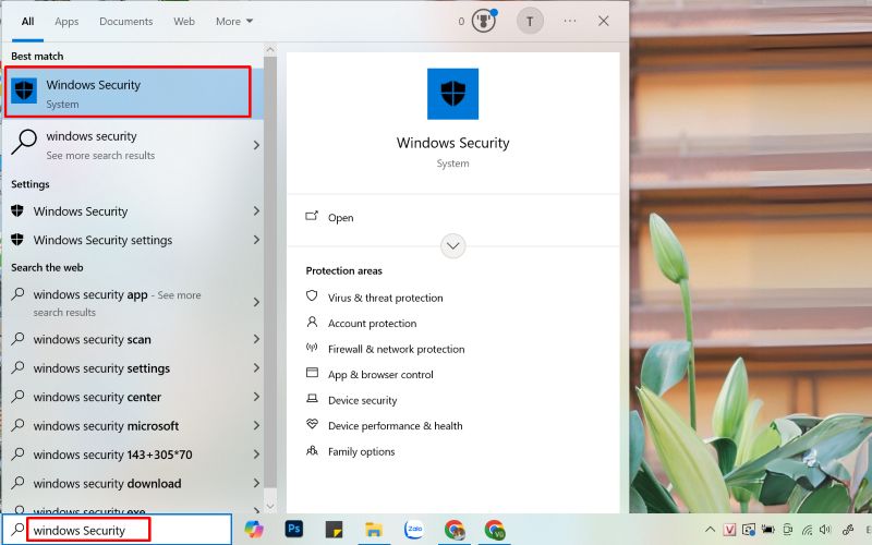 Tạm thời tắt phần mềm diệt virus và Windows Defender
