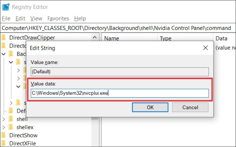Chỉnh sửa Registry