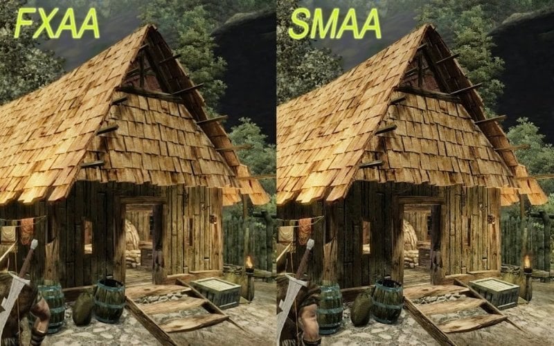 SMAA cũng là một kỹ thuật hậu xử lý nhưng được cải tiến từ FXAA