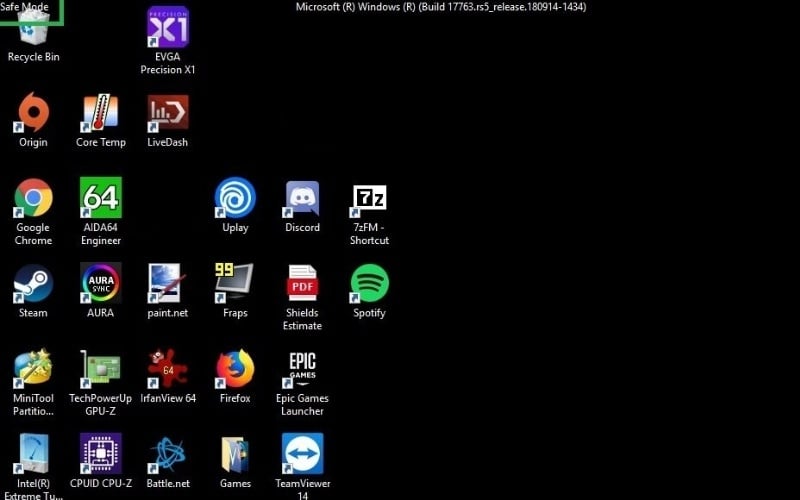 Trong môi trường Safe Mode, bạn có thể thực hiện các thao tác trên để khắc phục lỗi
