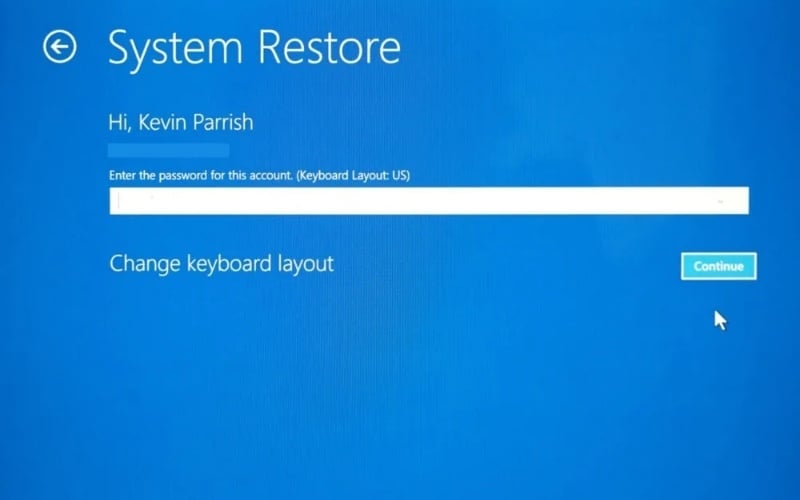 Chọn tài khoản của bạn và nhập mật khẩu nếu được yêu cầu