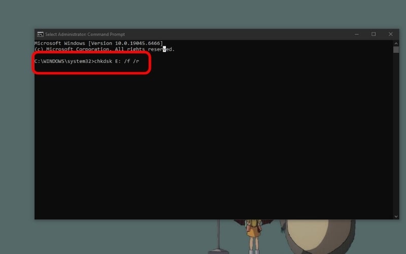 Trong cửa sổ Command Prompt, bạn nhập lệnh như trong hình