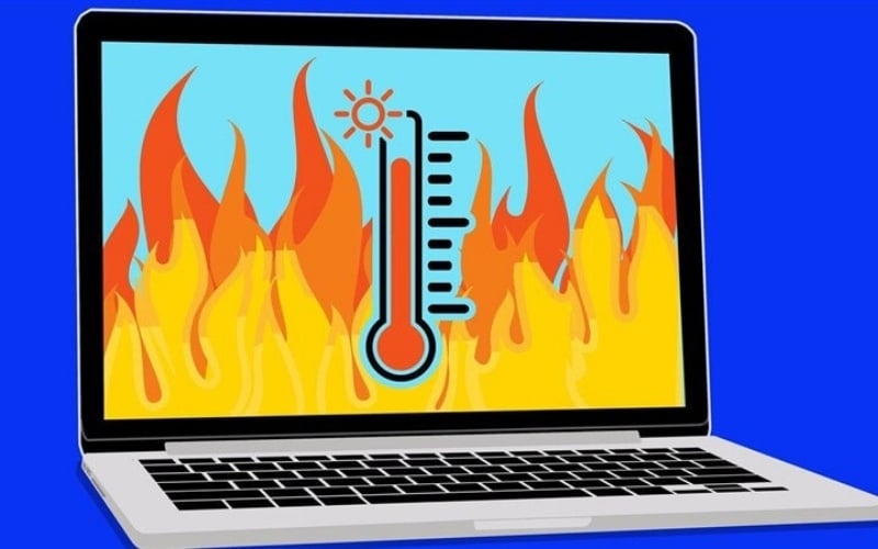 Laptop quá nóng do bụi bẩn làm cản trở hệ thống tản nhiệt, khiến máy không mở lại được