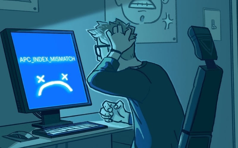 Màn hình xanh chết chóc (BSOD) thường đi kèm các mã lỗi liên quan đến driver