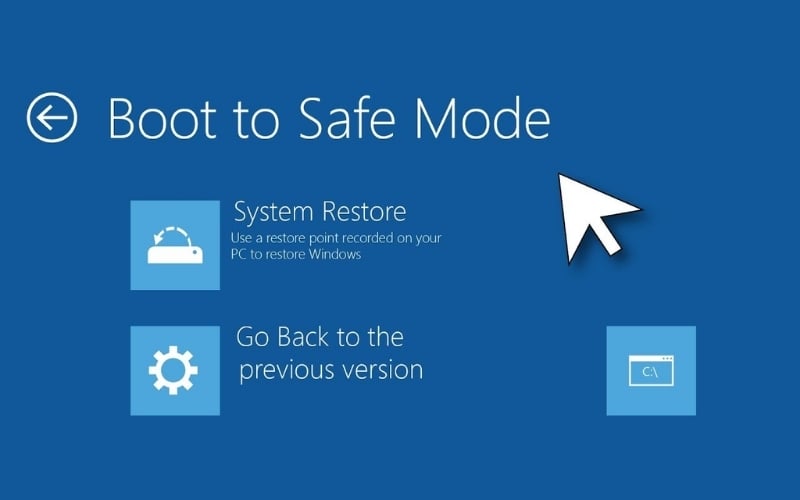 Thử vào BIOS hoặc Safe Mode