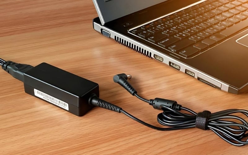 Rút sạc và chỉ sử dụng máy bằng pin để kiểm tra tình trạng nhấp nháy