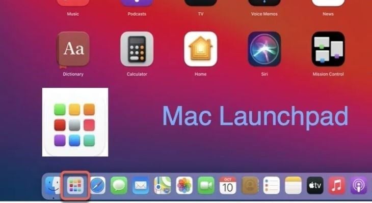 Sử dụng Launchpad để xóa app trên laptop Macbook