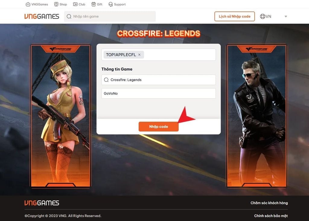 Hướng dẫn chi tiết cách nhập code Crossfire: Legends VNG - GEARVN