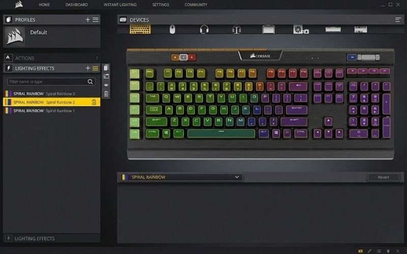 RGB iCUE cho phép tùy chỉnh đèn LED một cách mượt mà