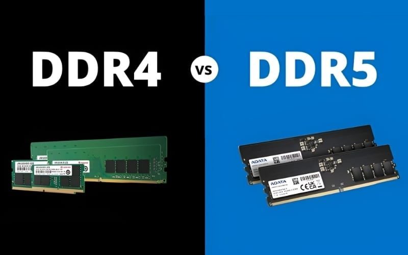 RAM DDR4 và DDR5 khác nhau về tốc độ, băng thông và thế hệ