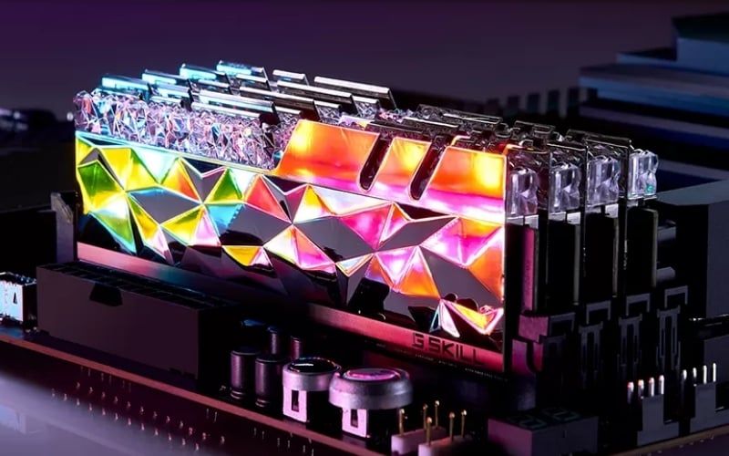 RAM G.Skill nổi bật với thiết kế tinh thể kim cương và RGB cao cấp