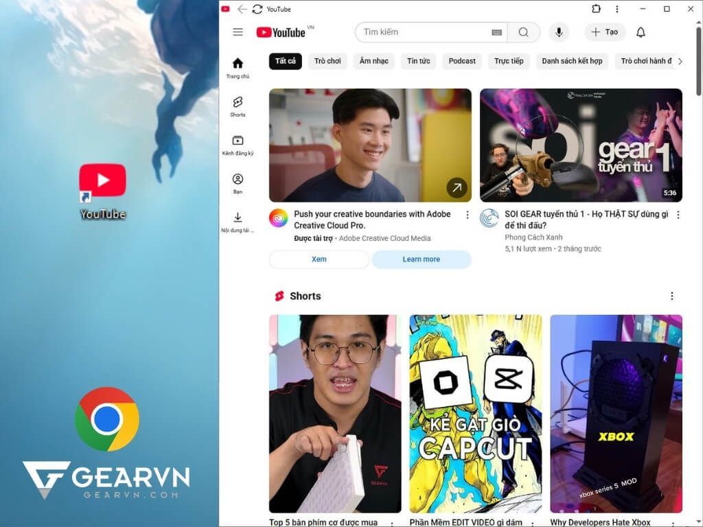 Tải YouTube về máy tính bằng trình duyệt Chrome - GEARVN