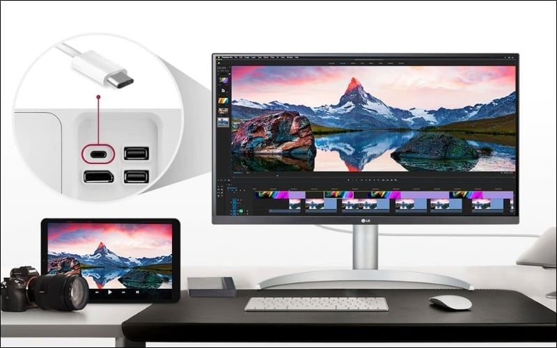 Type-C hỗ trợ DisplayPort Alt Mode, truyền video 4K–8K và HDR mượt mà
