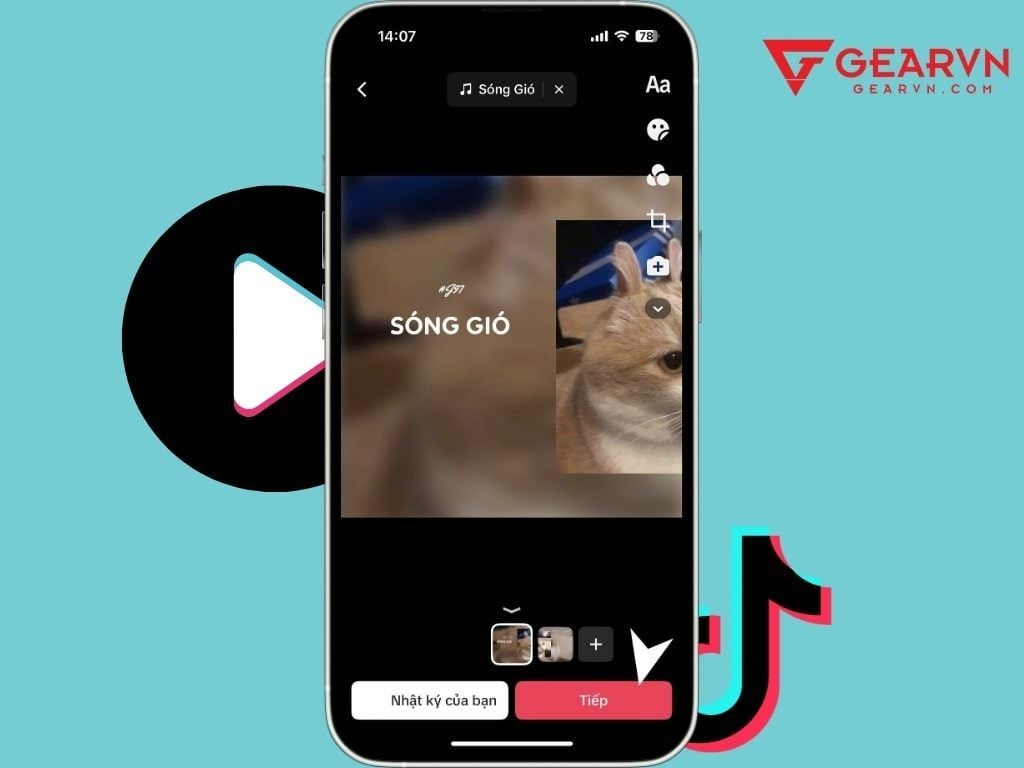 Cách đăng tải 2 ảnh chèn lyric nhạc lên TikTok - GEARVN