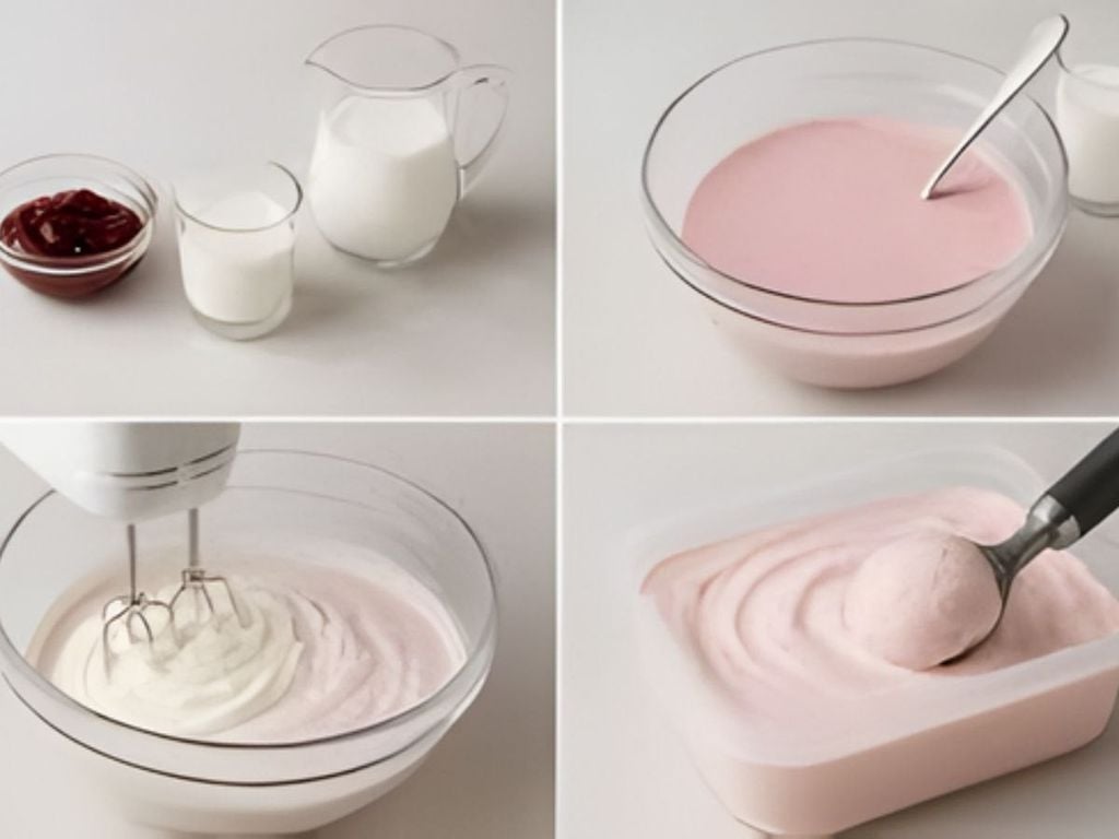 cách làm kem dâu 5 bước cơ bản