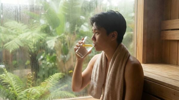 Lối sống xanh, lành mạnh và thư giãn cùng phòng xông hơi.