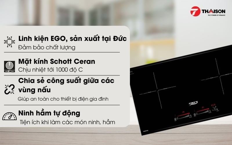 Kích thước bêp từ đôi