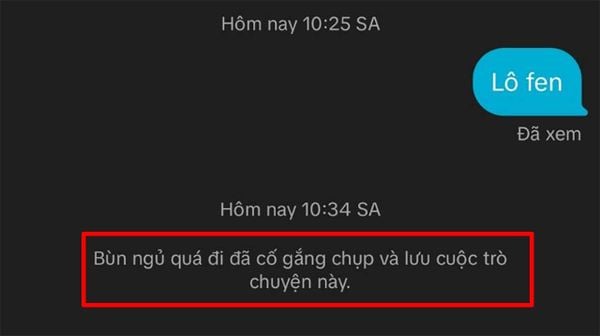 phát hiện người khác chụp ảnh màn hình tin nhắn