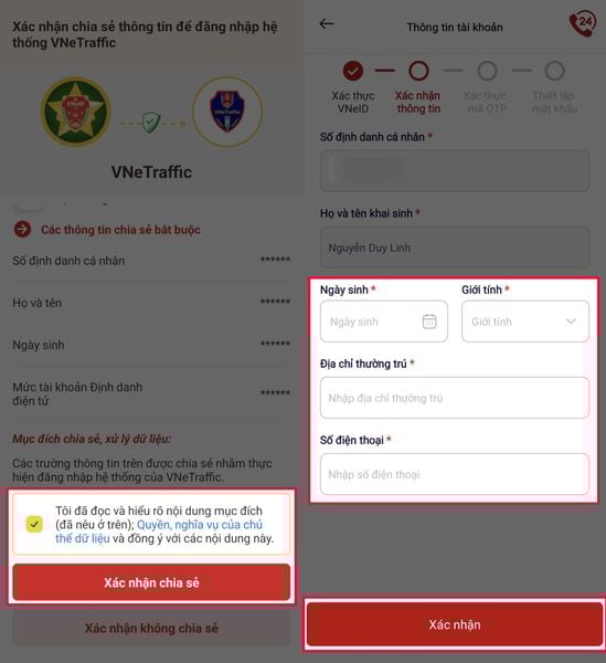 Hướng dẫn chi tiết cách liên kết VNeID với VNeTraffic