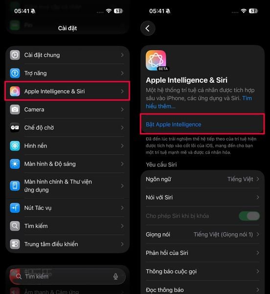 Cách bật Apple Intelligence tiếng Việt trên iPhone