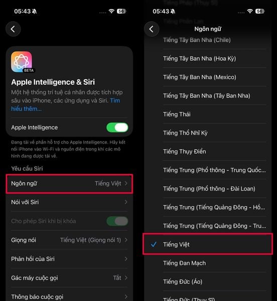 Cách bật Apple Intelligence tiếng Việt trên iPhone