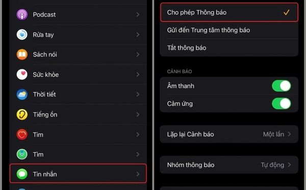 Apple Watch Không Hiện Thông Báo