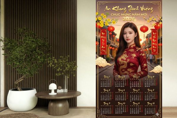 Cách tạo lịch Tết bằng AI đồng dấu cá nhân