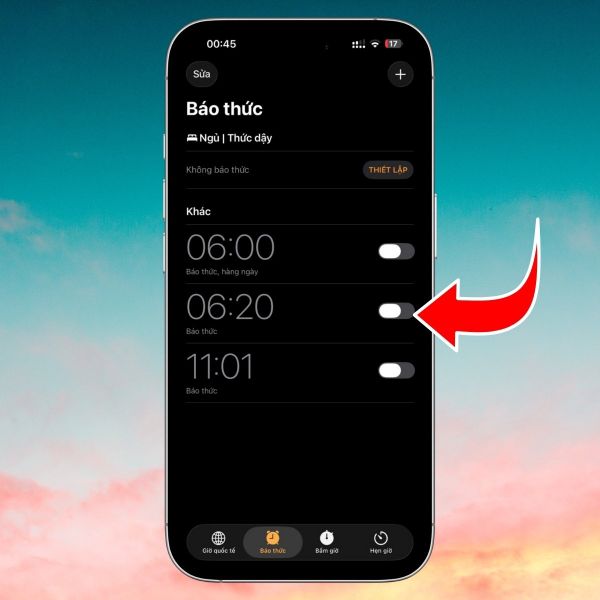 Cách tắt báo thức iPhone nhanh và đơn giản nhất