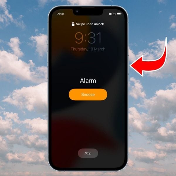 Tắt báo thức khi đang reo