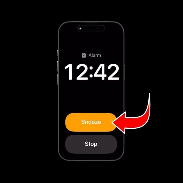 Tắt báo thức khi đang reo