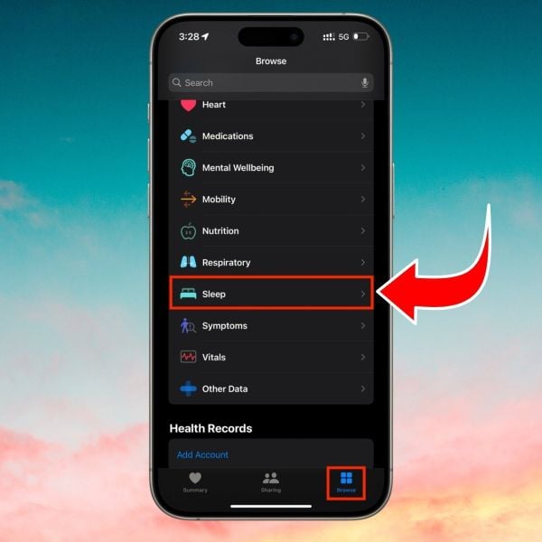 Cách tắt báo thức iPhone bằng ứng dụng Sức khỏe