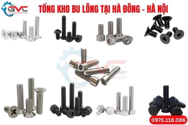 Tổng kho bu lông inox tại Hà Đông Dương Nội GVC Vietnam giao hàng trong ngày