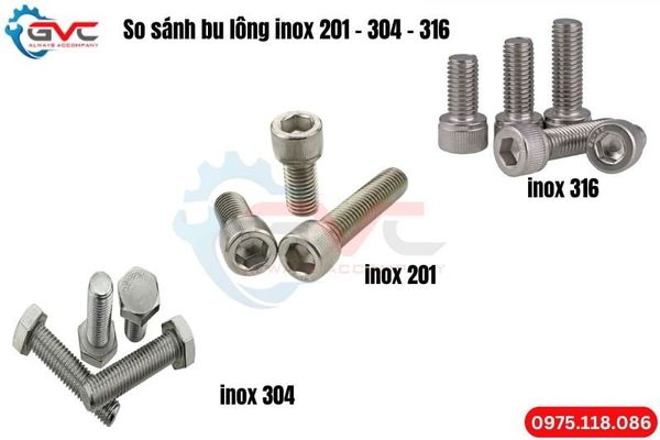 Môi trường sử dụng bu lông inox 201 304 316 phù hợp