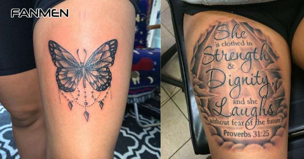 Các hình xăm nhỏ đẹp cho nam ở đùi